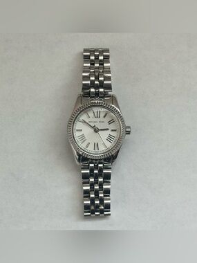 Michael Kors Petite Lexington Watch Stainless Steel Silver Tone Mini MK3228